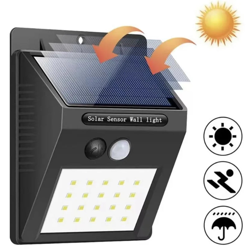 Luminária Solar Led Light Com Sensor de Presença Automático